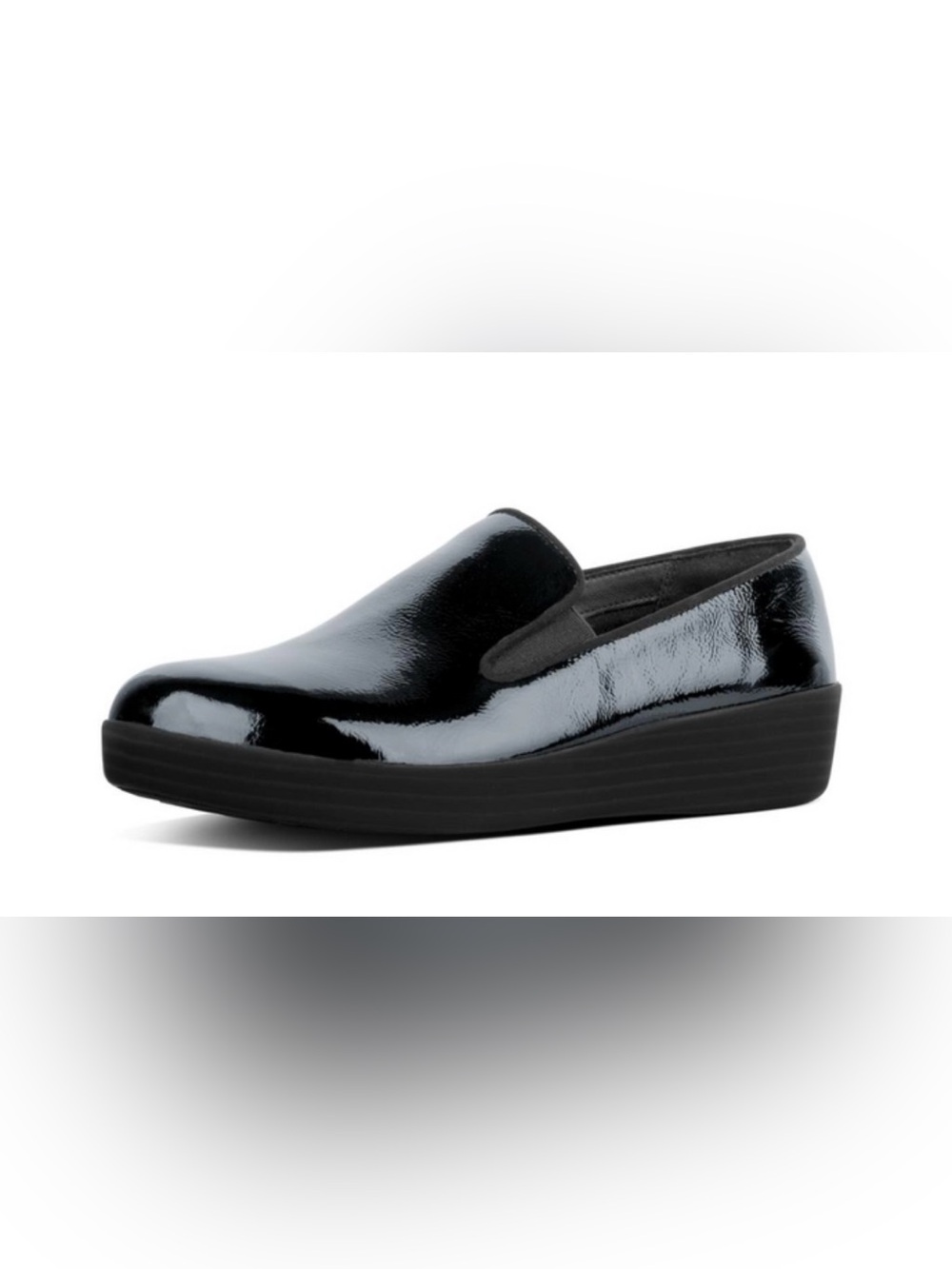FitFlop Superskate Navy Patent Leather Slip On Loafer Shoes New NWOT Size 7